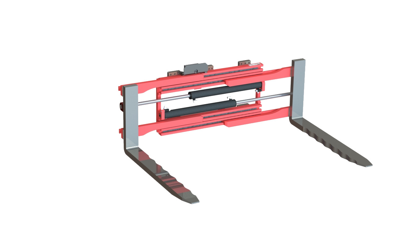 Fork clamps with internal sideshift